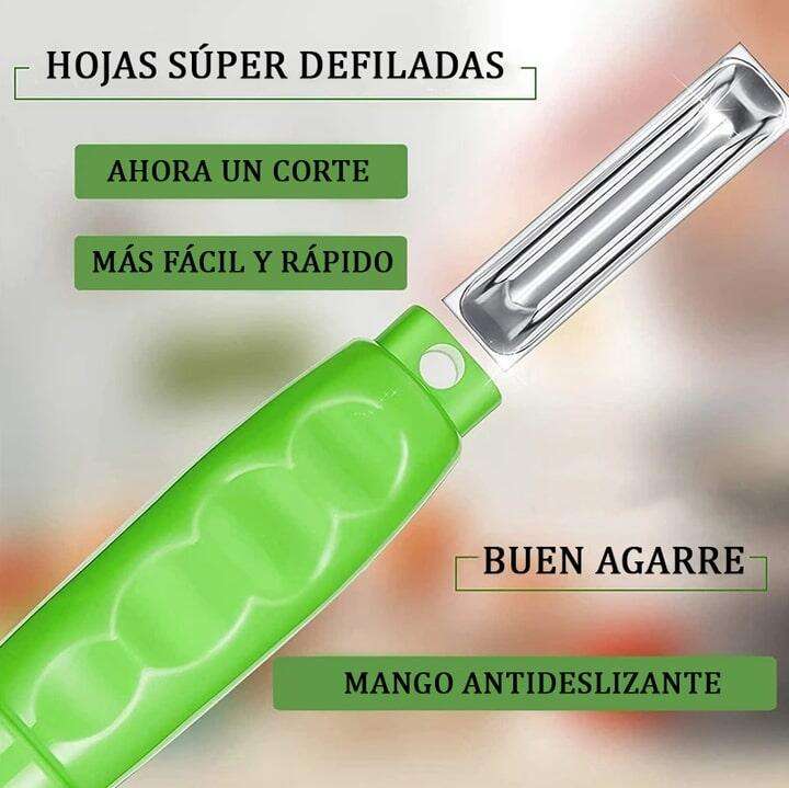 Pelador con contenedor