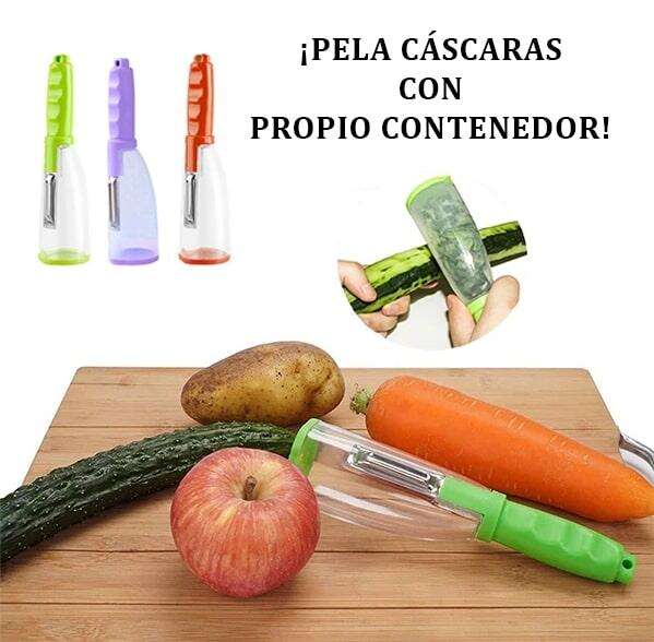 Pelador con contenedor