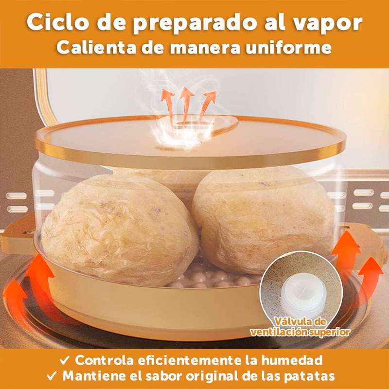 Vaporera microondas para patatas