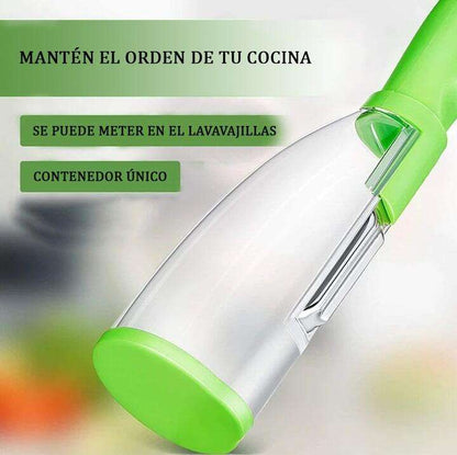 Pelador con contenedor